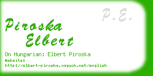 piroska elbert business card